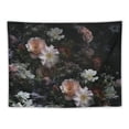 thumbnail image 5 of GOSMITH Black Floral Tapestry Retro Flower Blossom Rustic Rose Watercolor Peony Vintage Leaves Spring Plant Boho Woman Home Decor Wall Tapestry Hanging Art for Living Room Bedroom Painting, 5 of 6