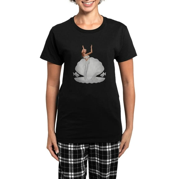 CafePress - Bride Mermaid Women's Dark Pajamas - Women's Short Sleeve Print T-Shirt and Pants Dark Cotton Pajama Set