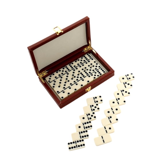 ZLight Dominoes Set Fun Educational Tool Crafted Melamine 28 Pieces For Family Game Night Activities