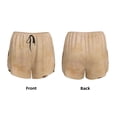 thumbnail image 5 of Lsque Engraved Coffee On Kraft Paper Printed Women's Running Shorts with Liner Pockets,Elastic Quick Dry Workout Athletic Gym Yoga Shorts,Womens High Waist Shorts-XX-Large, 5 of 9
