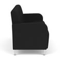 thumbnail image 2 of Siena 3-Seat Lounge Reception Tandem Seating / Brushed Steel Legs / Black, 2 of 5
