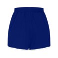 thumbnail image 5 of WIZUTIZ Womens Shorts with Pockets Plain Leisure Slim Sports Dolphin Shorts Pack of 3 Elastic Stretch Mid Rise Split with Pockets Swim Shorts Solid Swimsuit for Lady Work Blue, 5 of 6