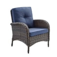 thumbnail image 3 of PARKWELL 4-Piece Outdoor Patio Conversation Furniture Set for Backyard, Deck w/Armchairs,Loveseat,Coffee Table, All-Weather Wicker Sectional Seating Group with Cushions, 3 of 9