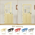 thumbnail image 7 of 32" x 80" Slab Only, 4-Lite Split Dutch Door 2 Panels Unfinished Solid Pine Wood Clear Glass Slab Doors Half Interior Door, 7 of 7