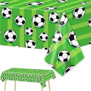 3 Pcs Soccer Party Tablecloth Soccer Birthday Plastic Tablecloths Disposable World Cup Table Cover Party Decorations Sports Table Cloth Themed Party Supplies Favors, 54 x 108 Inches