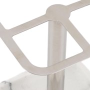 HarmonyBliss Rustproof Stainless Steel Toothbrush Holder 3 Slots Space Saving Toothpaste Stand Organizer for Bathroom Use 304 Stainless Steel Build (Silver)