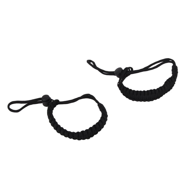 Uadme 2 uds Cuerda Botella Mango Fibra de Polipropileno Resistencia al Desgaste portátil Supervivencia Paraguas Cuerda para Supervivencia al Aire Libre con Herramienta de Seguridad Negra