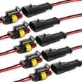 thumbnail image 1 of Conector a prueba de agua, Conectores de cable eléctrico autoblocantes de 2 clavijas con cable marino de 16 AWG para automóviles, camiones, barcos y otras conexiones de cables. (paquete de 5) (conector de 2 pines) ACTIVE Biensenido a ACTIVE, 1 of 4