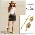 thumbnail image 5 of Western Concho Chain Belt for Women Metal Cowgirl Chain Belts for Dresses Jeans Vintage Style, 5 of 7