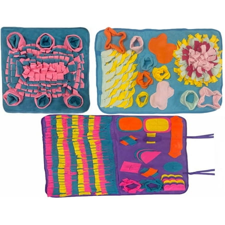 UPC: 0687368649234 | Piggy Poo and Crew Pet Snuffle Activity Mat Combo Pack of 3