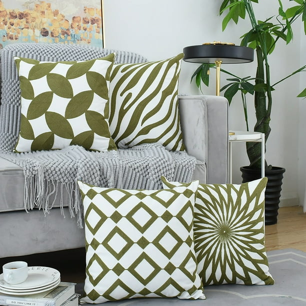 cojines verdes cojines decorativos para sofa gris