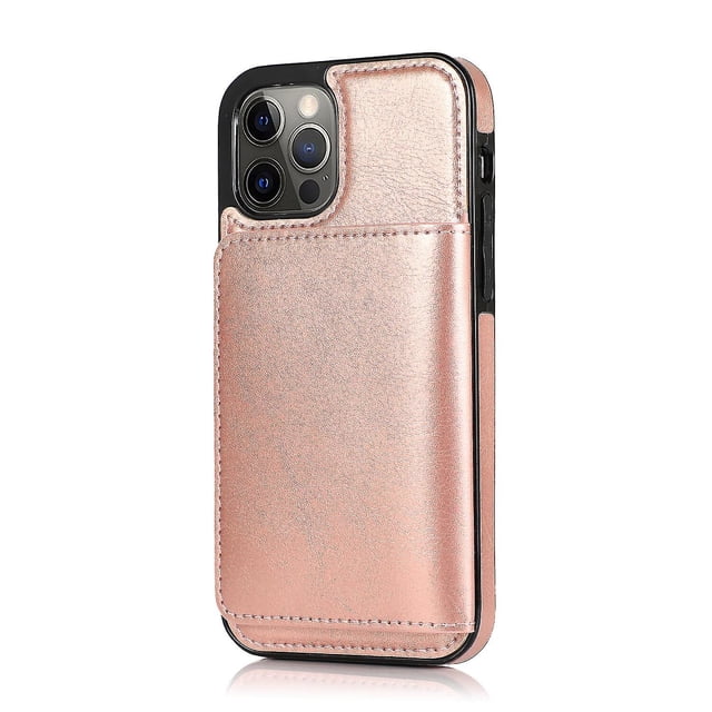 Funda de piel sintética con tarjetero para iPhone 12 Pro Max