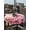 Pink Crimson White, variant on Outdoor Tablecloth with Umbrella Hole and Zipper, Valentine's Day Square Table Cloth 54x54 Inch Waterproof Tablecloth, Pink Love Gnomes Roses Ombre Romantic Picnic Table Cover for Patio Camping