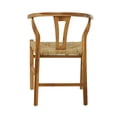 thumbnail image 6 of DecMode Teak Wood Handmade Dining Chair with Woven Seagrass Seat, Brown, 6 of 7