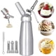 thumbnail image 1 of Nuevo, adecuado Sifón de crema batida profesional Sifón de crema batida de 500 ml Sifones de cocina con 3 acero inoxidable, 1 of 5