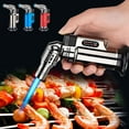 thumbnail image 5 of Pompotops Butane Torch Lighter, Metal Lighter Direct Blast Flameproof Outdoor Barbecue Kitchen Baking Lighter, Red, 5 of 5