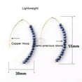 thumbnail image 3 of RSAMD Handmade Glitter Glass Beaded Brass Threader Earrings Women Statement Jewelry-Copper, 3 of 9