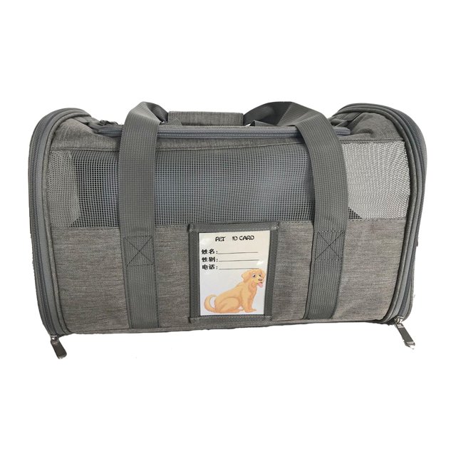 Mochila de Transporte para Mascotas Yuyangstore Portabebés para Perros Gris Portador al aire libre 45x28x28cm