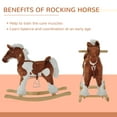 thumbnail image 6 of Kids Ride On Rocking Horse Toy Plush Wood Pony Traditional Gift w/Neigh Sound, 6 of 11