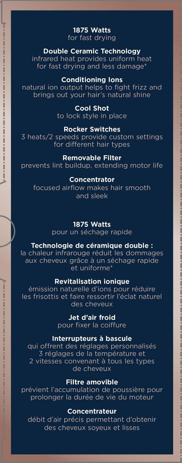 Sche-cheveux en céramique double