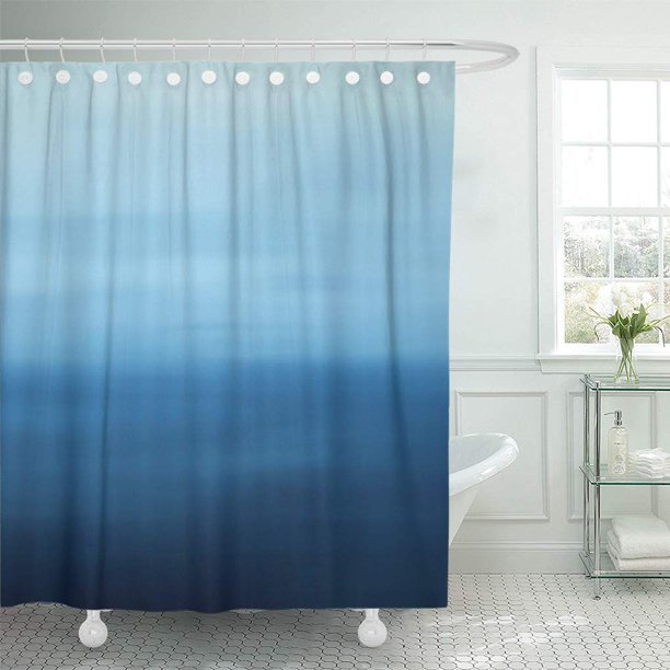 CYNLON Blue Ombre Ocean Air Abstract Airy Calm Relaxing Nature Bathroom