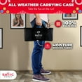 thumbnail image 3 of Swooc Games® - 2-in-1 Giant Vintage Checkers & Tic Tac Toe Game W/ Mat (3ft x 3ft) - 100% Machine-Washable Canvas - Giant Outdoor Games & Activities - Giant Games - Giant Board Game - Oversized Game, 3 of 7