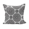 thumbnail image 1 of Mandala Fluffy Throw Pillow Cushion Cover, Symmetrical Oriental Mandala Pattern Lace Like Ornamental Design, Decorative Square Accent Pillow Case, 24" x 24", Black and White, by Ambesonne, 1 of 5