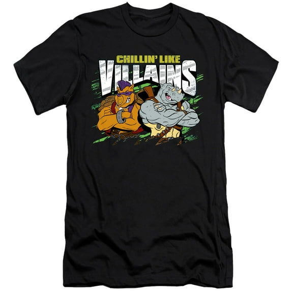 TMNT Teenage Mutant Ninja Turtles Chillin' Like Villains Unisex Adult Canvas Brand T Shirt