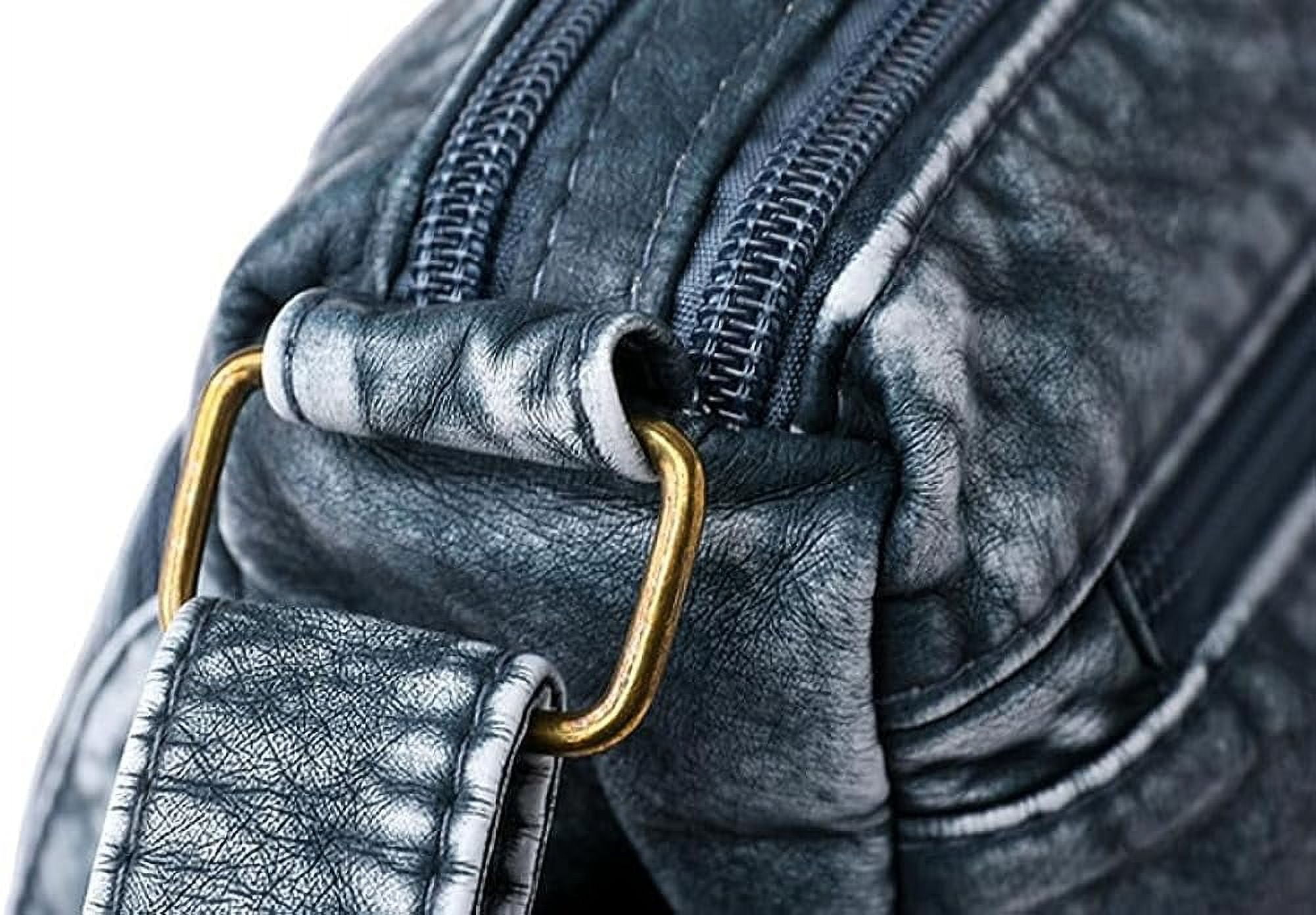 Leather Hobo Bag Women Retro Denim Bag Large Crossbody Shoulder Bag Casual Handbag Purse