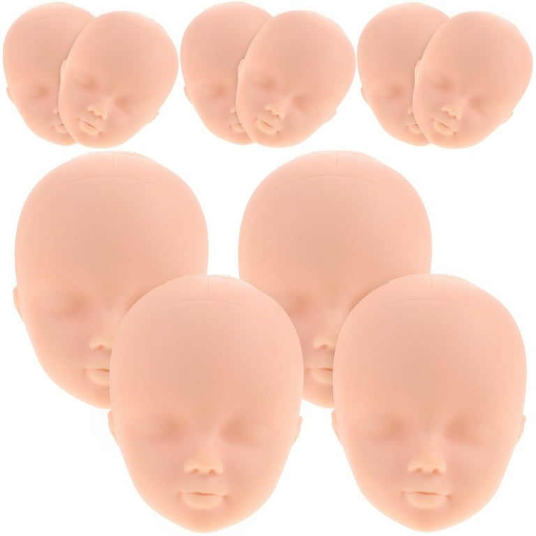 10pcs Plastic Practice Makeup Doll Heads Painting Doll Body Part Doll Craft  Making Heads