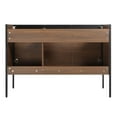 thumbnail image 5 of Fine Fixtures Oakville 48 in. W x 18 in. D x 33 in. H Bathroom Vanity in Walnut Ebony with White Ceramic Sink - Black hardware, 5 of 7