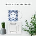 thumbnail image 4 of Koyal Wholesale Ceramic Coffee Mug, Moroccan Monogram  T, 4 of 5