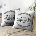 thumbnail image 3 of LALILO Throw Pillow Covers Mr And Mrs And Mrs Sign And Mr Art Cushion Cover 18" x 18", 473 Pack, 3 of 6