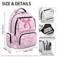 thumbnail image 7 of HUISEFOR Pink Baseball Bow School Backpack for Kids 17 Inch School Bag Backpack for School, Lightweight Flap Backpack with Side Pockets Waterproof Shoulder Bookbag Ages 6-12 Back to School, 7 of 7