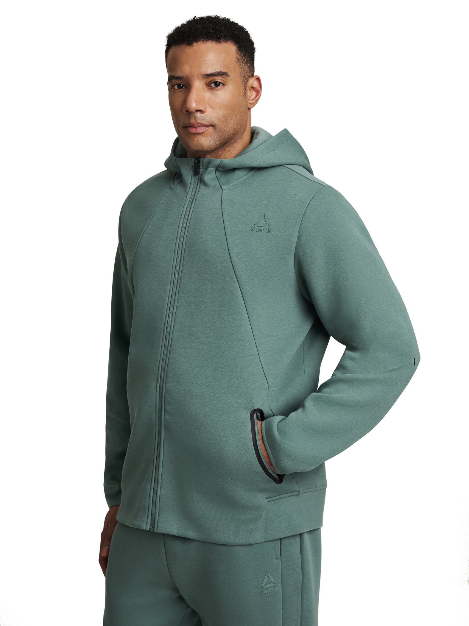 Reebok Men's and Big Men's Momentum Fleece Full Zip Hoodie, Sizes XS-5XL