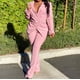 thumbnail image 2 of Traje de dos piezas de oficina de traje de color sólido delgado informal de moda para mujer Wmkox8yi bvn2159, 2 of 6