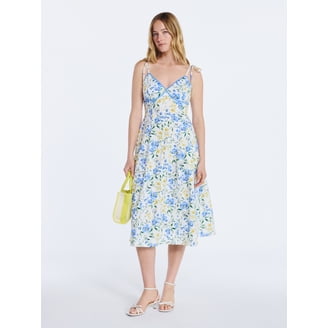 white christmas dresses Bebe Women's Sleeveless Front Button Denim Dress, Size XL in Blue Cotton/Spandex/Viscose