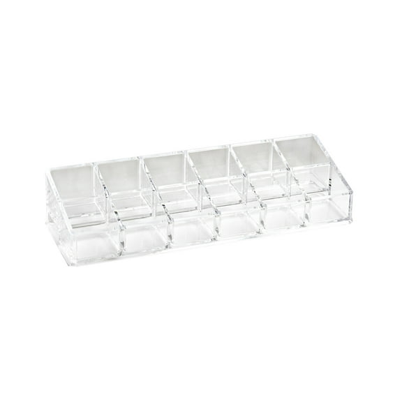 Isaac Jacobs Clear Acrylic 12 Compartment Nail Polish and Makeup Holder