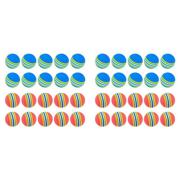 40 Pcs Golf BallsSoft Foam Garden Golf Balls Practice Golf Balls Sponge Rainbow Golf Balls for Indoor Outdoor