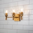 thumbnail image 3 of Lucas McKearn Felice 3-light Flame-shaped Bath Vanity Light in Antique Gold, 3 of 4
