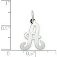 thumbnail image 4 of 14K White Gold 14Kw Script Letter A Initial Charm (15.71 X 12.7) Made In United States yc249a, 4 of 6