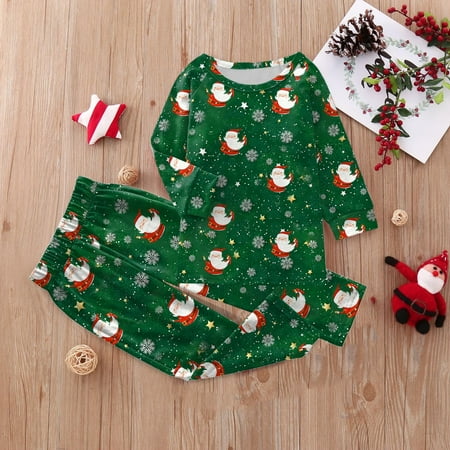 

NEGJ Christmas Man Daddy Print Blouse Tops And Pants Xmas Family Clothes Pajamas