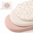 thumbnail image 1 of Sábanas Ajustables para Cuna Konssy Paquete de 3 en Rosa, 1 of 7