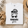thumbnail image 2 of Football Raiders Girl Messy Bun Inspired Graphic T-Shirt, 2 of 6