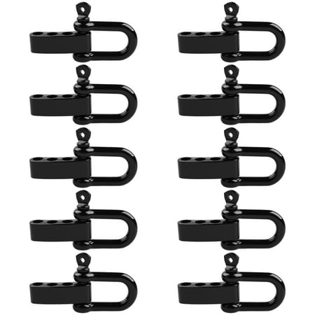 

Lixada 10PCS U Shape Adjustable Adjuster Anchor Shackle Outdoor Rope Paracord Bracelet Buckle Stainless Steel