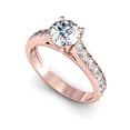 thumbnail image 4 of SuperJeweler 1 1/2 Carat Classic Lab Grown Diamond Engagement Ring In 14K Rose Gold For Women, 4 of 5
