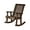 Dark Walnut Stain, variant on Amish Casual Heavy Duty Roll Back Wooden Outdoor Rocking Chair, Unfinished