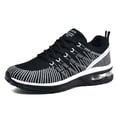thumbnail image 2 of KANG Fashion Women's Two-Tone Mesh Lace-Up Sneakers, Breathable Lightweight Running Shoes, Casual and Comfortable Athletic Footwear for Daily Walking Black 42, 2 of 7