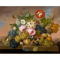 thumbnail image 2 of Franz Xaver Petter 24x20 Black Ornate Framed Double Matted Museum Art Print Titled: Flower Still Life (1824), 2 of 5