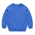 thumbnail image 5 of DJDLJWCJ Boys Long Sleeve Sweatshirt Solid Color Crewneck Pullover Boys Stretch Soft Lightweight Sweatshirts Blue Size 3T, 5 of 7